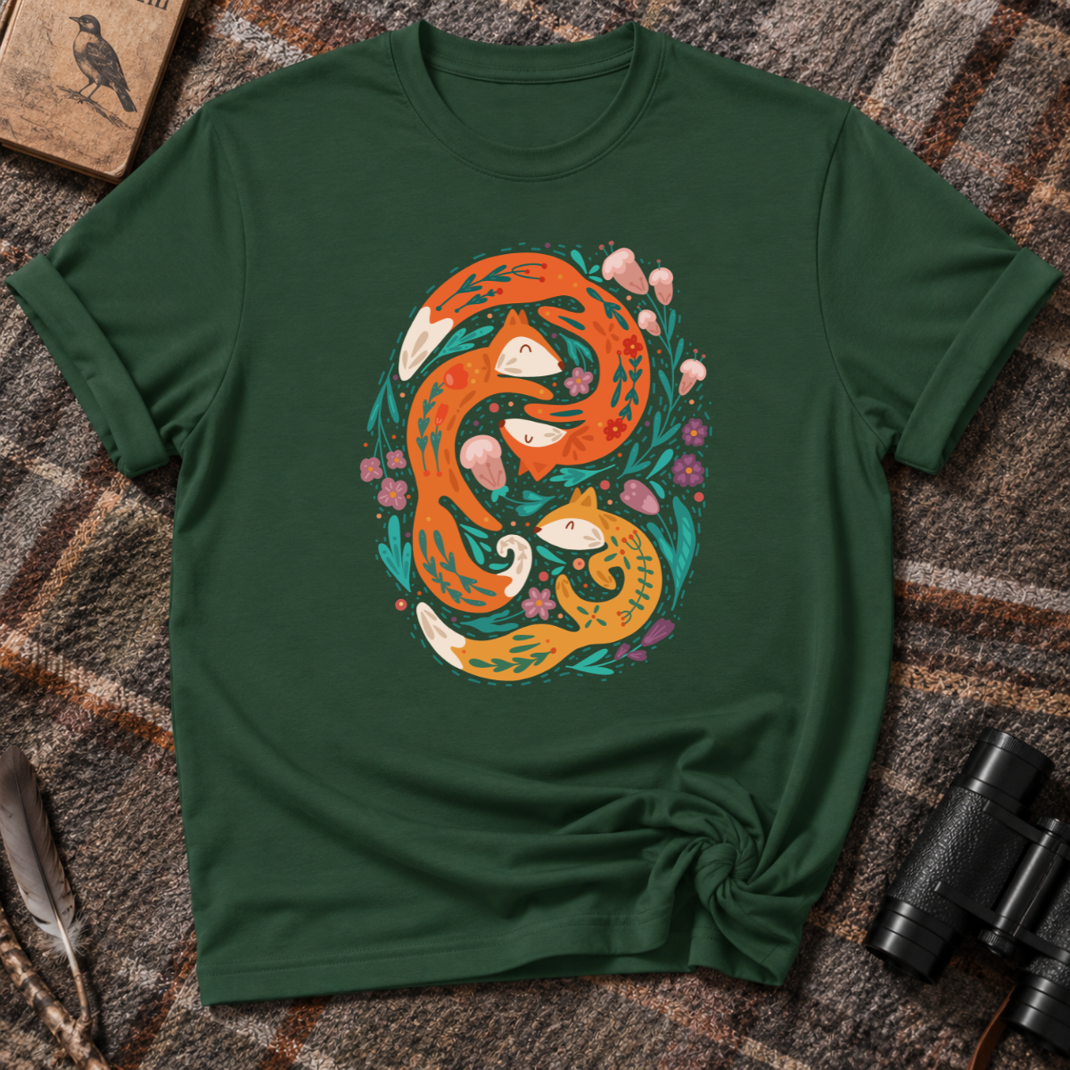 Foxes in Bloom T-Shirt
