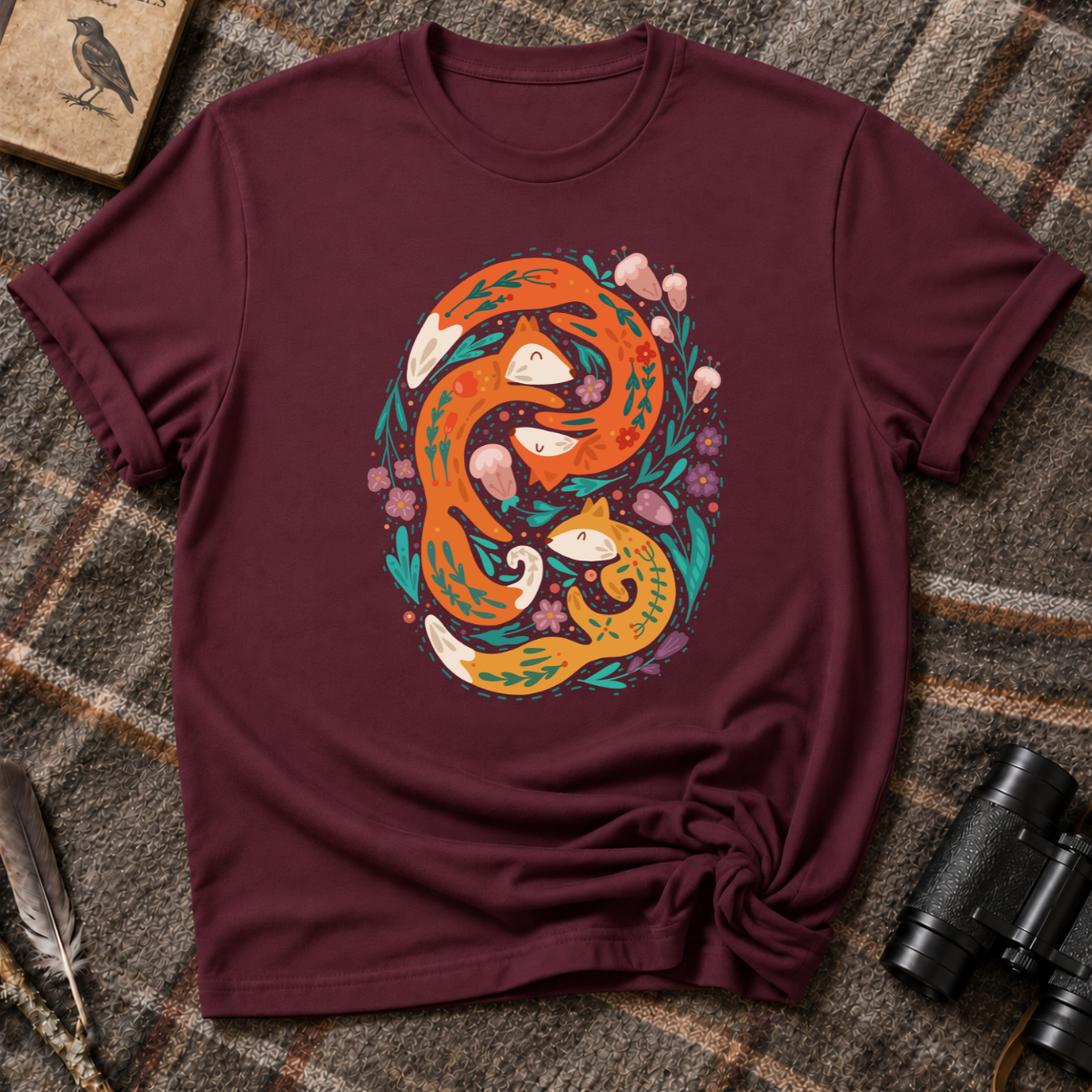 Foxes in Bloom T-Shirt